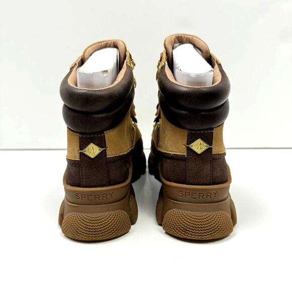 NEW Sperry The Summit Brown Nubuck & Suede Leather Outdoor Waterproof Duck Boots - Picture 4 of 10